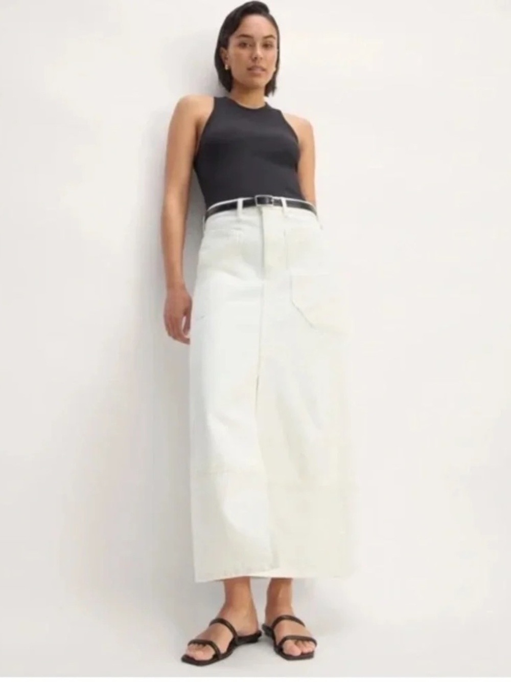 Everlane The Gardener Skirt in Bone